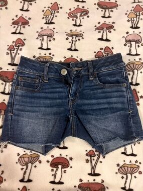 American Eagle Dark Wash Denim Cutoff Shorts Size 0